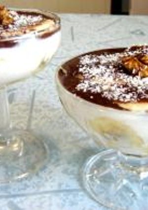 バナナヨーグルト♪チョコレートソース添え-レシピのメイン写真