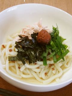 ささみと梅のさっぱり冷やしうどん-レシピのメイン写真