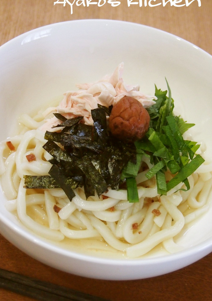 ささみと梅のさっぱり冷やしうどん-レシピのメイン写真