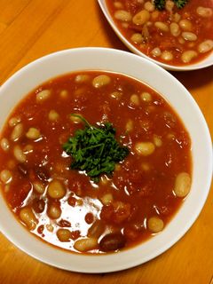 ミックスビーンズとトマトの缶詰めスープ-レシピのメイン写真