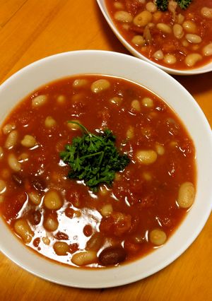 ミックスビーンズとトマトの缶詰めスープ-レシピのメイン写真