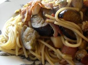 茄子とベーコンのバター醤油パスタ-レシピのメイン写真