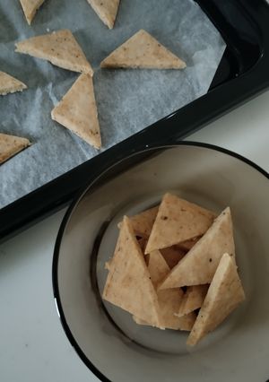 卵不使用☆チーズ黒胡椒のカリカリクッキー-レシピのメイン写真