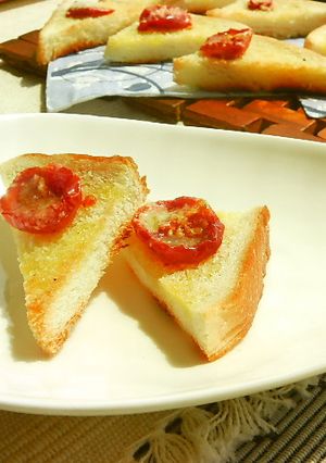 ドライトマトで朝食リッチトースト♬-レシピのメイン写真