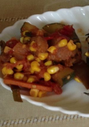 ズッキーニとトマトの味噌煮-レシピのメイン写真