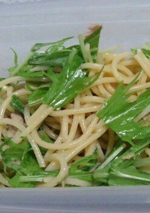 超簡単！ツナと水菜のパスタ-レシピのメイン写真