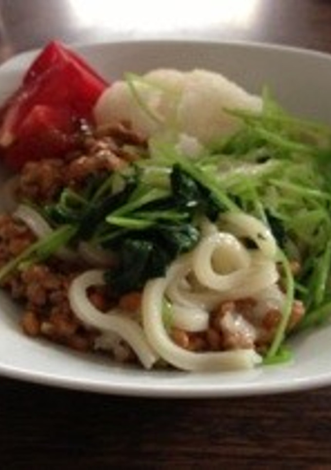 三つ葉と大根おろしと納豆の冷やしうどん♪-レシピのメイン写真