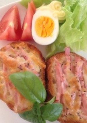 朝食に☆こんがりベーコンチーズトースト-レシピのメイン写真