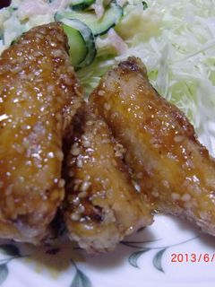 *手羽中の甘辛揚げ*-レシピのメイン写真