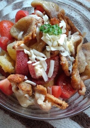 *パリパリ鶏皮ホットサラダ*-レシピのメイン写真