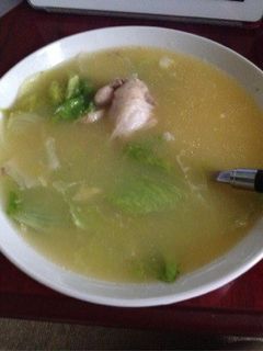鶏肉とレタスのスープ-レシピのメイン写真