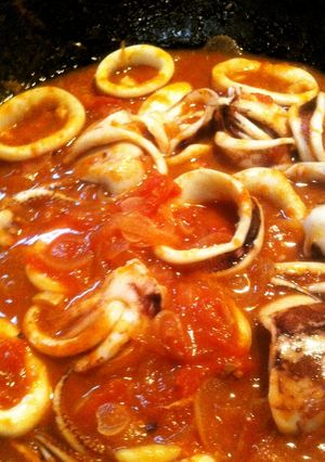 イカのトマト煮＊中華風チリソース-レシピのメイン写真