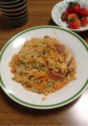 簡単キムチチャーハン！-レシピのメイン写真