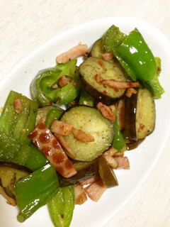 夏野菜とベーコン炒め-レシピのメイン写真