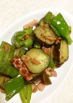 夏野菜とベーコン炒め-レシピのメイン写真