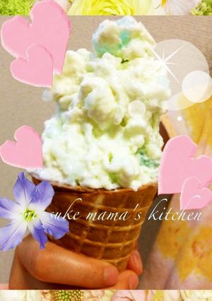 夏だ☆ガリガリ君でソーダソフトクリームஐ-レシピのメイン写真