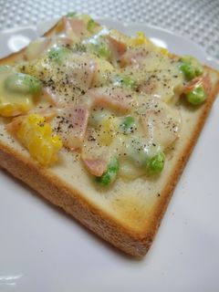 コーンマヨ枝豆トースト-レシピのメイン写真