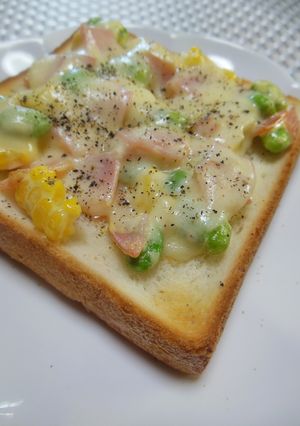 コーンマヨ枝豆トースト-レシピのメイン写真