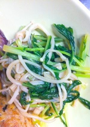 レンジで水菜とえのきのおひたし-レシピのメイン写真