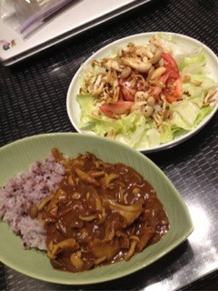 フライパンで簡単。豚肉キノコカレー。-レシピのメイン写真