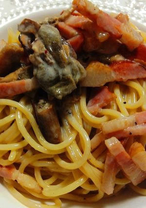 ポルチーニとベーコンのクリームパスタ-レシピのメイン写真