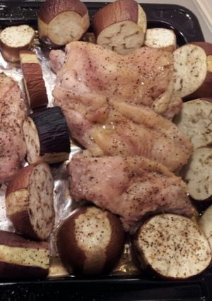 鶏と茄子のオーブン焼き-レシピのメイン写真