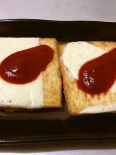 厚揚げチーズ焼き*醤油ケチャップソース-レシピのメイン写真