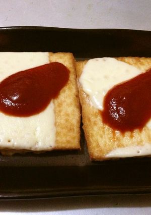 厚揚げチーズ焼き＊醤油ケチャップソース-レシピのメイン写真
