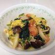 しめじとほうれん草のスクランブルエッグ
