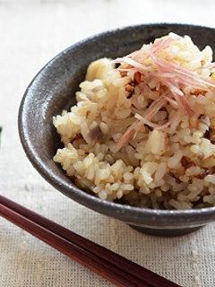 帆立と茗荷(みょうが)の簡単炊き込みご飯-レシピのメイン写真