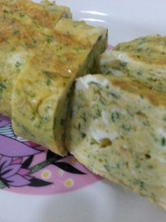 チーズ風味だし巻き玉子 青のり入り-レシピのメイン写真