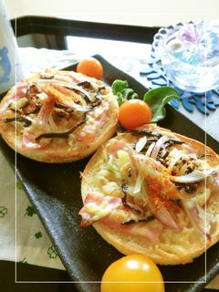 ベーコン×みょうが×塩昆布のトースト-レシピのメイン写真