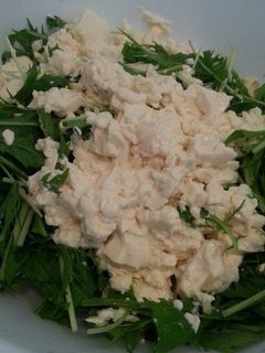 むっちゃ簡単!水菜&豆腐のさっぱりサラダ-レシピのメイン写真