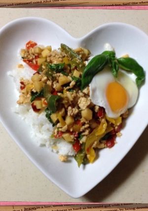 お手軽ガパオライス★タイ風バジル炒めご飯-レシピのメイン写真