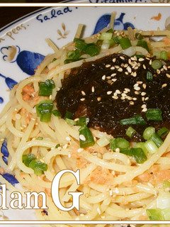 ●バターもずくと鮭フレークのパスタ●-レシピのメイン写真