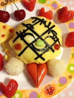 レンジで簡単薄焼き卵でメロンパンナちゃん-レシピのメイン写真