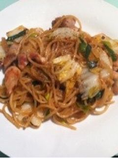 スパゲッティで焼きそば-レシピのメイン写真