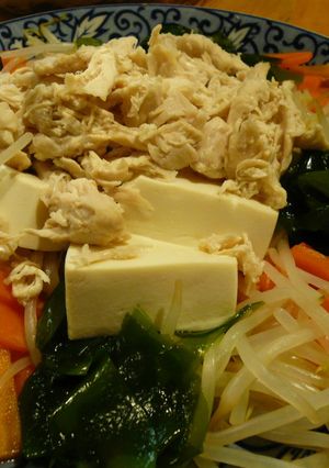 ささみと豆腐の温野菜サラダ☆レンジだけ-レシピのメイン写真