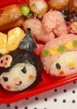 マイメロ☆クロミ キャラ弁-レシピのメイン写真