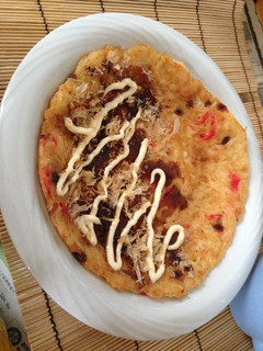 前日残り素麺で☆カリカリお好み焼き風!-レシピのメイン写真