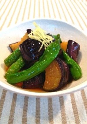 茄子インゲン獅子唐の南蛮漬-レシピのメイン写真