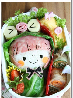 キャラ弁*梅雨弁♪レインコートの女の子-レシピのメイン写真