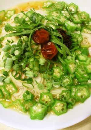 鯛とオクラのそうめん-レシピのメイン写真