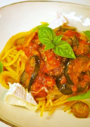 ナスとトマトとズッキーニのスパゲティ-レシピのメイン写真