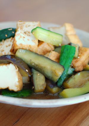 茄子ときゅうりと厚揚げの炒め煮-レシピのメイン写真