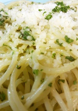 青シソ、パセリ、パルミジャーノのパスタ♪-レシピのメイン写真