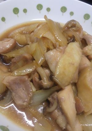 鶏肉としめじのニンニク生姜炒め煮-レシピのメイン写真