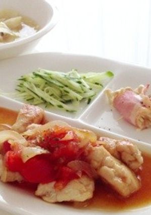 ☆簡単☆鶏ささみのトマト炒め-レシピのメイン写真
