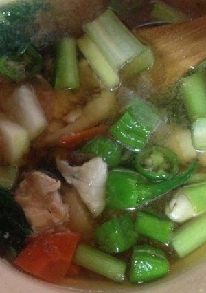 鶏胸とターツァイとシシ唐と根菜のスープ-レシピのメイン写真