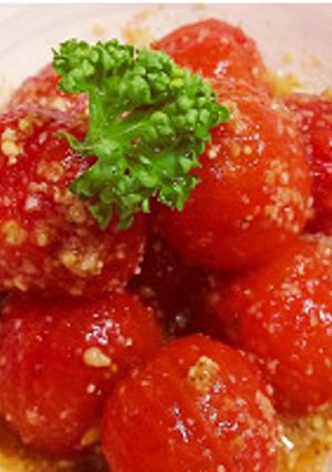 ニンニクを効かせたミニトマトの胡麻和え-レシピのメイン写真